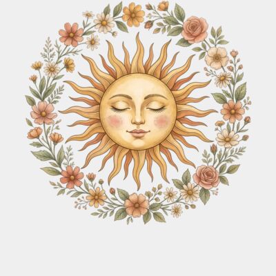 Coquette Sun Floral Wreath Thumbnail