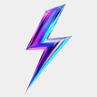 Y2K Holographic Lightning Bolt Thumbnail