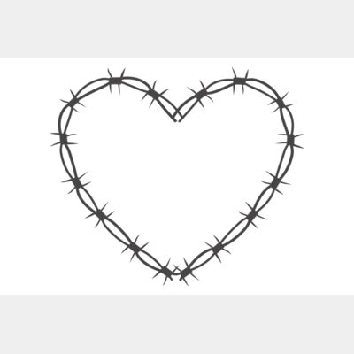 Y2K Barbed Wire Heart Thumbnail