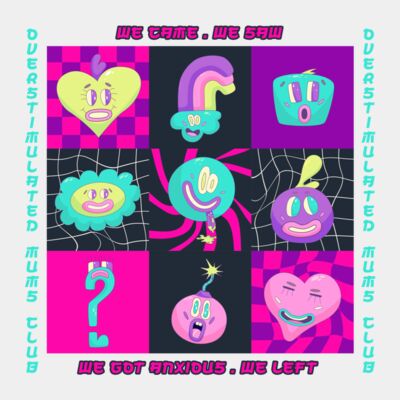 Overstimulated Mums Club Tee (Dark Version) Thumbnail