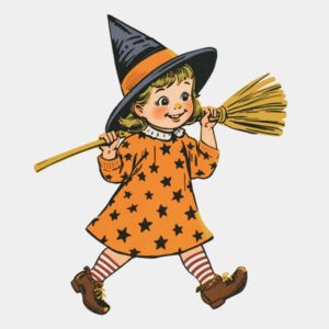 Vintage Trick-or-Treater Witch Girl Thumbnail