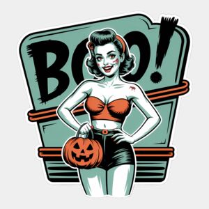 Vintage Diner Girl BOO Thumbnail